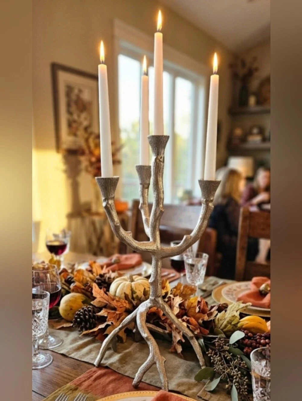 Metal Tree Branch Candelabra